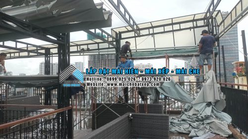 sửa chữa, thay bạt mái xếp, mái kéo giá rẻ