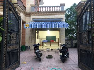 lắp đặt mái hiên di động