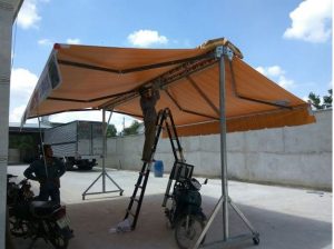 lắp đặt mái che di động chữ A