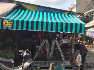 sửa chữa mái hiên di động