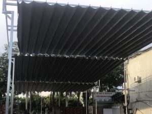 thi công mái che xếp