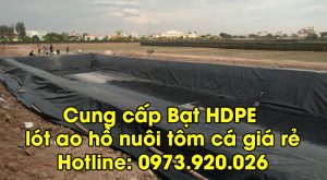 Cung cấp bạt HDPE lót ao hồ nuôi tôm cá giá rẻ