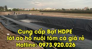 Cung cấp bạt HDPE lót ao hồ nuôi tôm cá giá rẻ