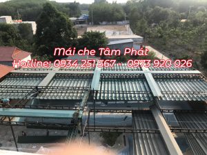 Lắp đặt mái che bạt xếp kéo lùa giá rẻ