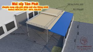 Mái bạt xếp lượn sóng