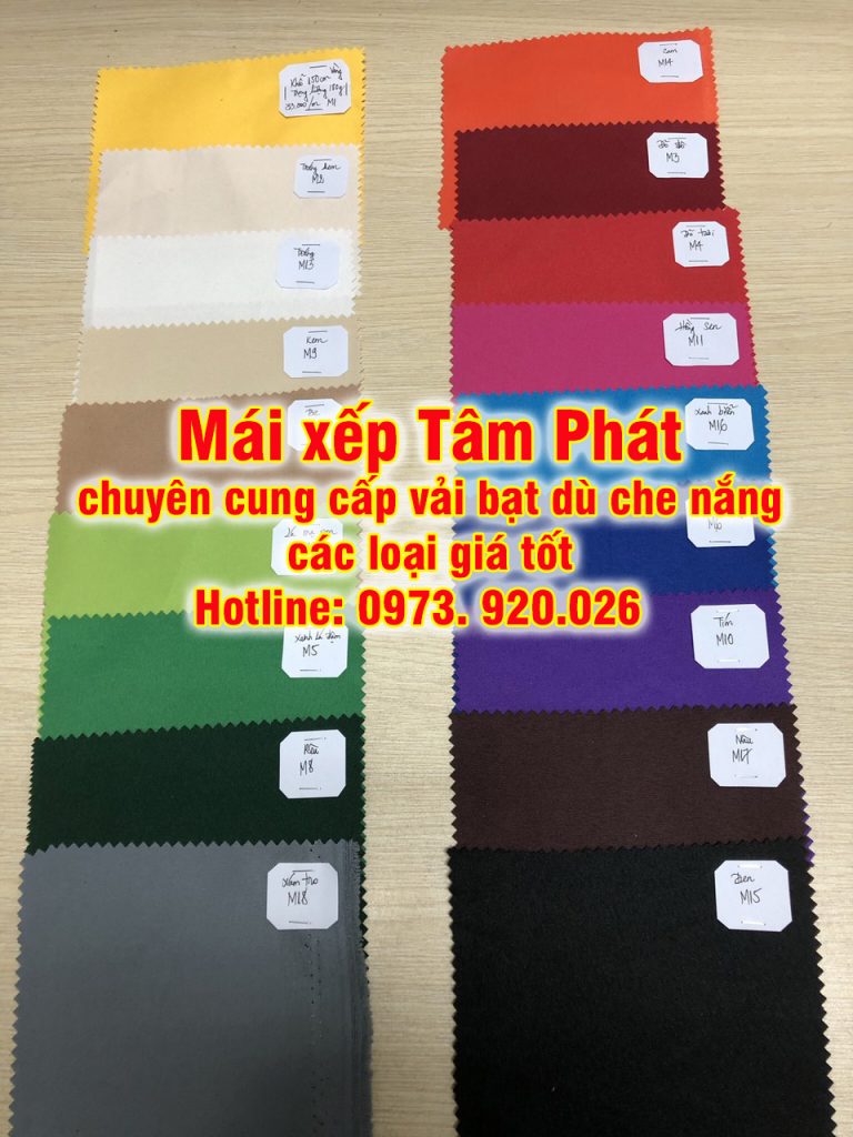 Vải bạt dù che nắng giá rẻ