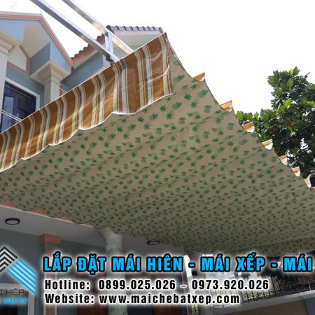 Lắp đặt mái bạt che nắng kéo ra kéo vào tiện lợi