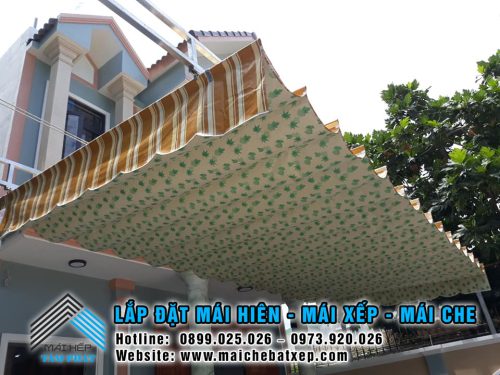 Lắp đặt mái bạt che nắng kéo ra kéo vào tiện lợi