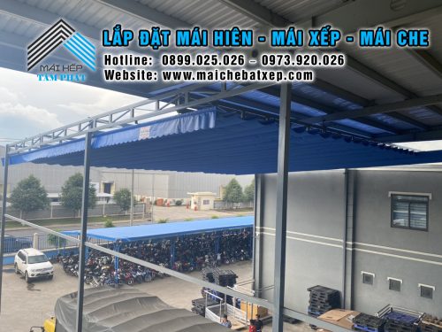 Mái bạt kéo che nhà xưởng, nhà máy giá rẻ