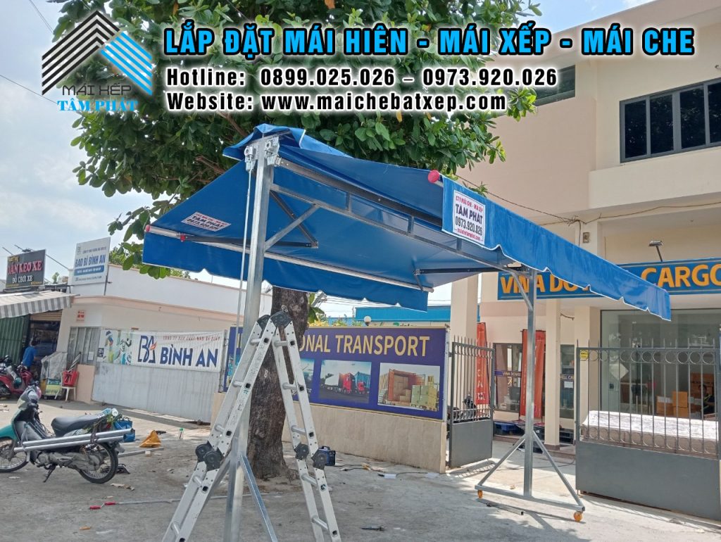 Mái che lưu động, mái che 2 bên có bánh xe di động