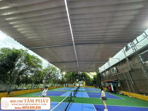 Chi phí làm mái che sân Pickleball ngoài trời