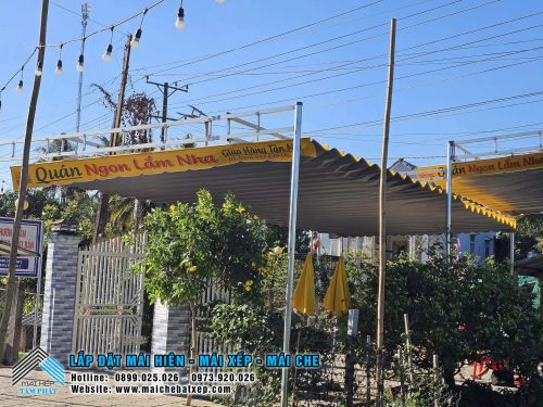 Mái bạt xếp di động giá rẻ