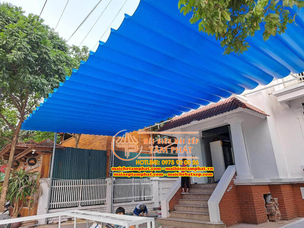 Dịch vụ mái hiên mái xếp Biên Hòa gần đây, mái che Tâm Phát