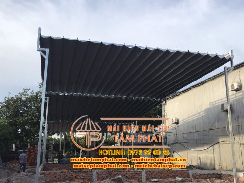 Mái bạt che, mái che di động, mái xếp lượn sóng, mái che Tâm Phát