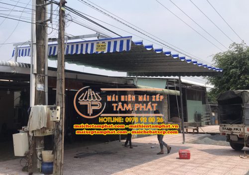 Mái bạt che, mái che di động, mái xếp lượn sóng, mái che Tâm Phát