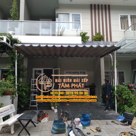 Mái bạt che, mái che di động, mái xếp lượn sóng, mái che Tâm Phát