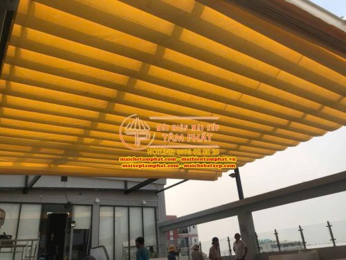 Mái bạt kéo, mái xếp lượn sóng, Mái che bạt xếp Tâm Phát