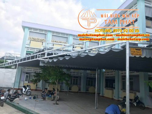 Mái bạt kéo, mái xếp lượn sóng, Mái che bạt xếp Tâm Phát