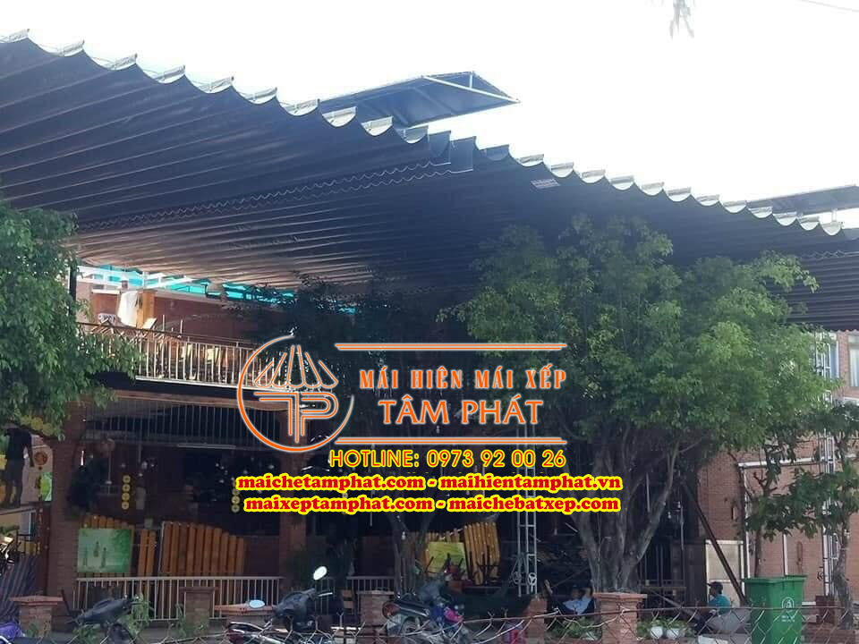 Mái bạt kéo, mái xếp lượn sóng, Mái che bạt xếp Tâm Phát