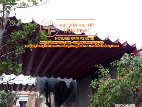 Mái bạt kéo, mái xếp lượn sóng, Mái che bạt xếp Tâm Phát