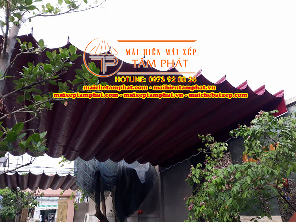 Mái bạt kéo, mái xếp lượn sóng, Mái che bạt xếp Tâm Phát