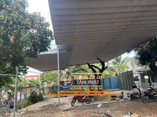 Mái bạt kéo, mái xếp lượn sóng, Mái che bạt xếp Tâm Phát